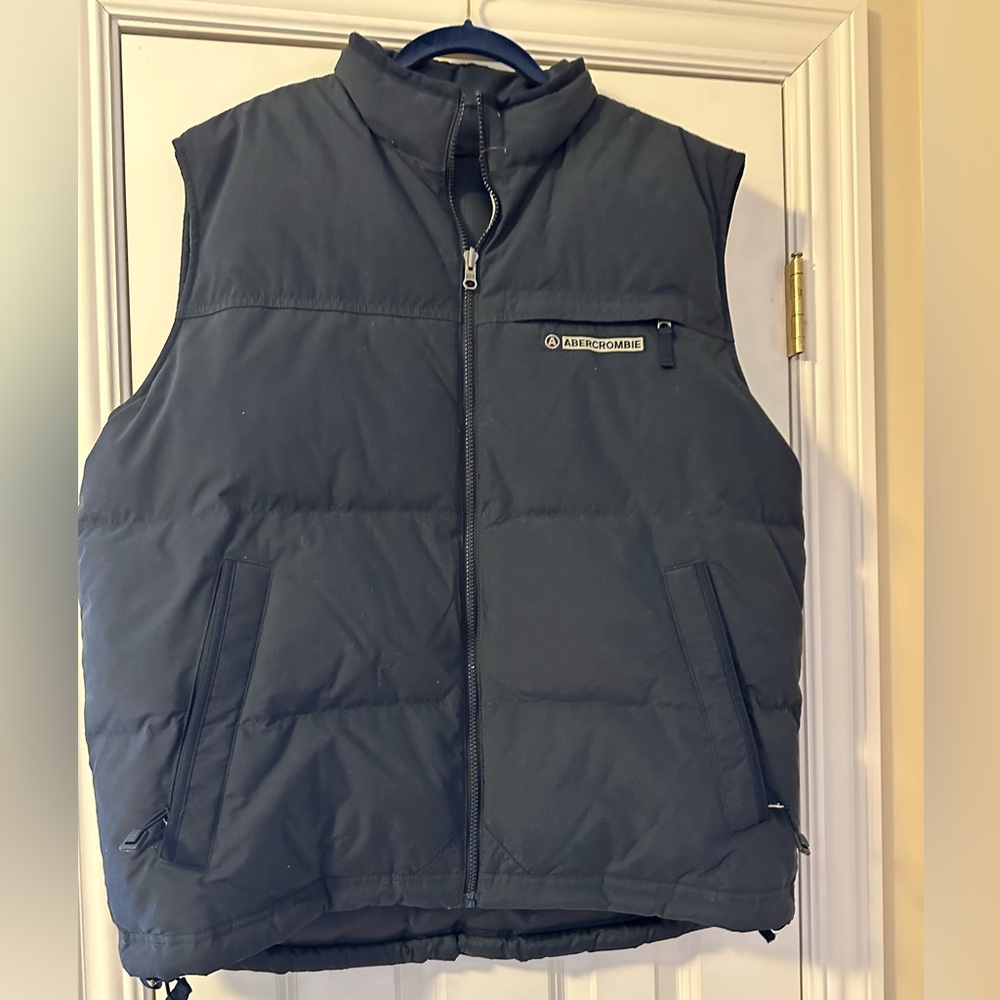 Abercrombie Navy Blue Men's Puffer Vest